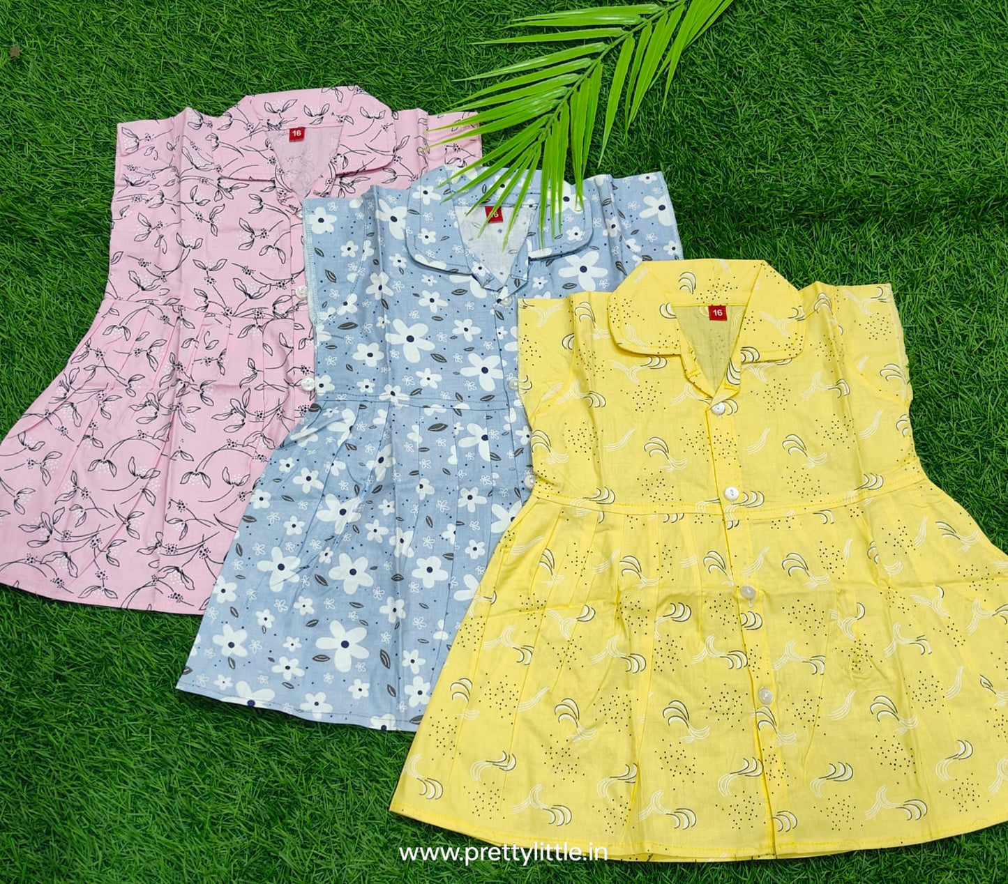 Adorable Printed Collar Dress – Combo Pack for Little Fashionistas (0-3 Years)