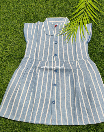Collor Striped summer Cotton Frock – Stylish & Comfortable (best 1 dispatched)