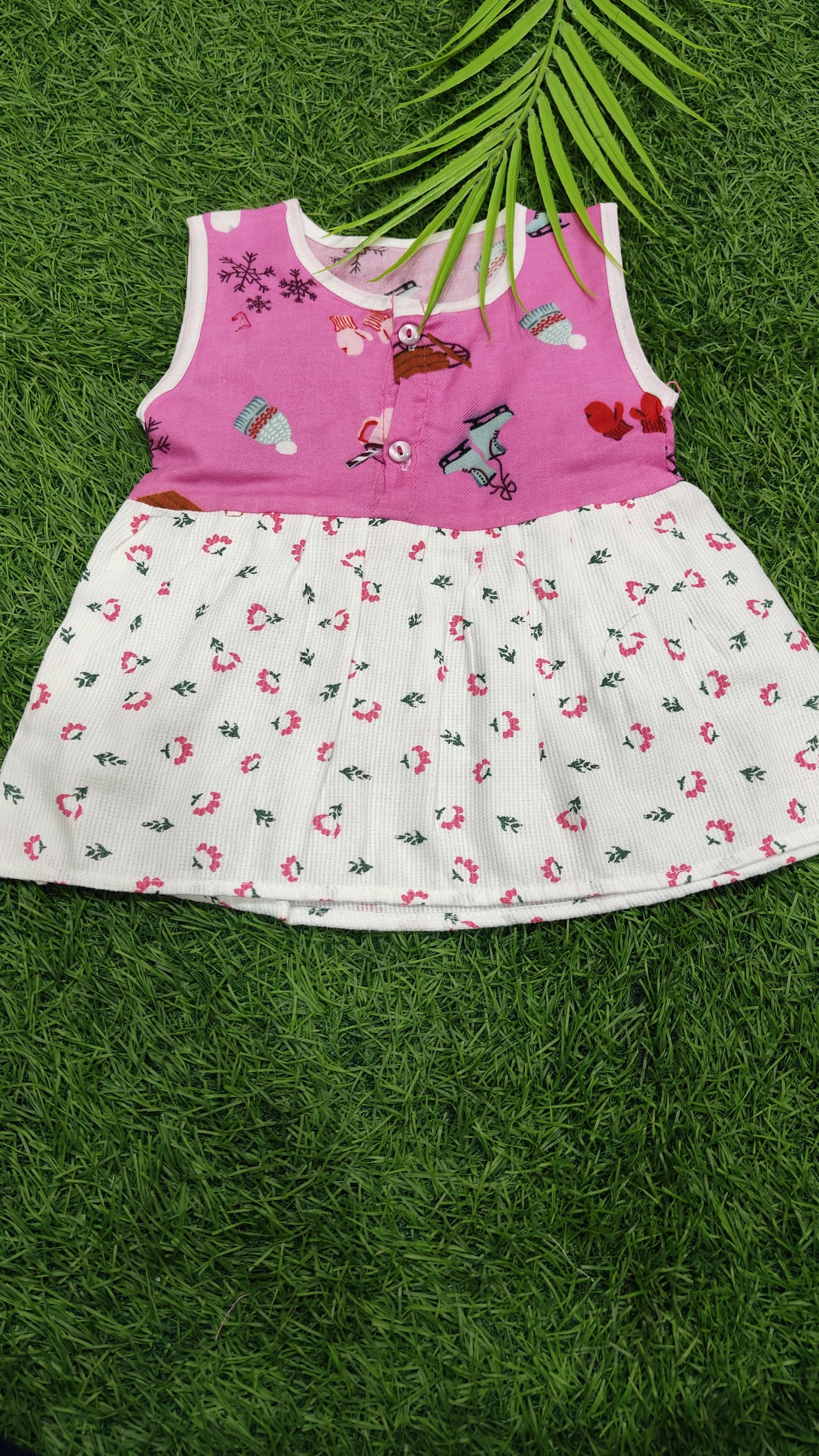 Cotton sleeveless frock combo pack (best 5 dispatched)(0-6m)