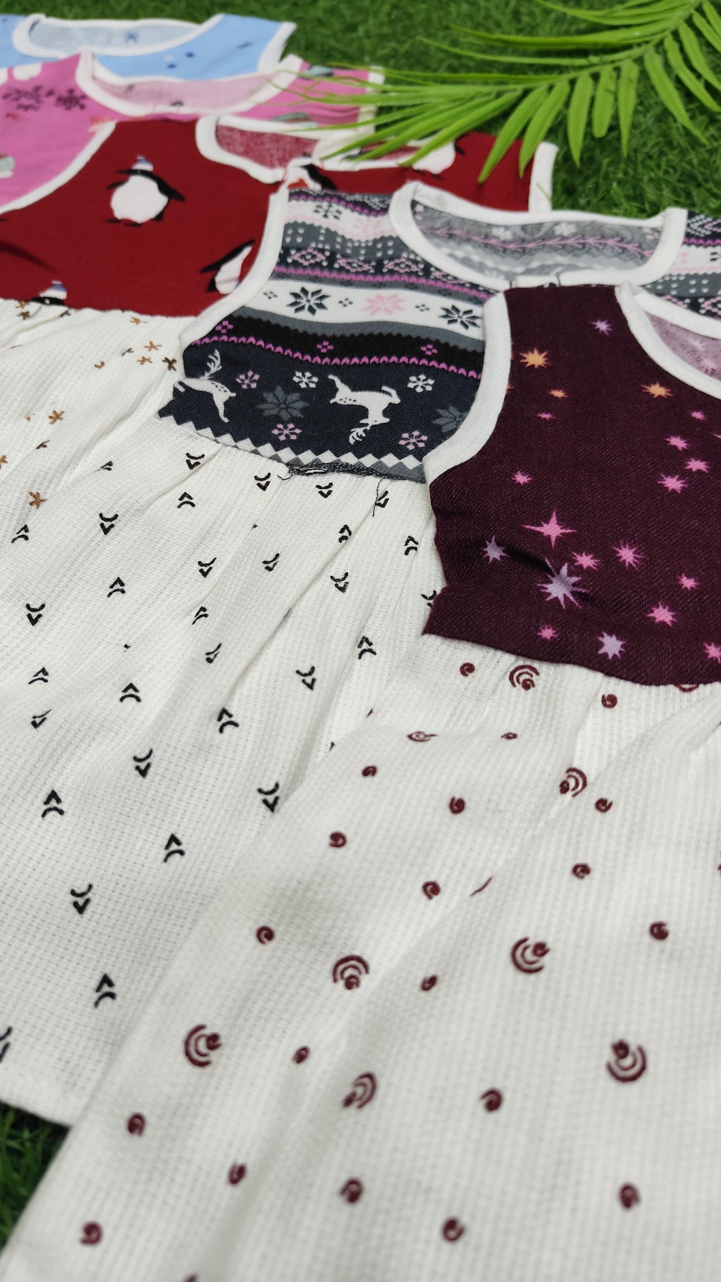 Cotton sleeveless frock combo pack (best 5 dispatched)(0-6m)