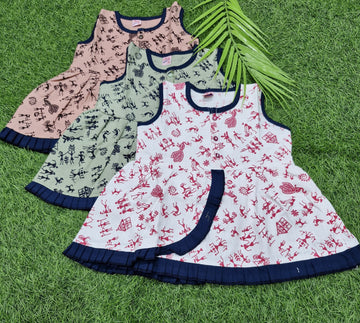 Combo summer Cotton frill Frock – Stylish & Comfortable (best 3 dispatched)
