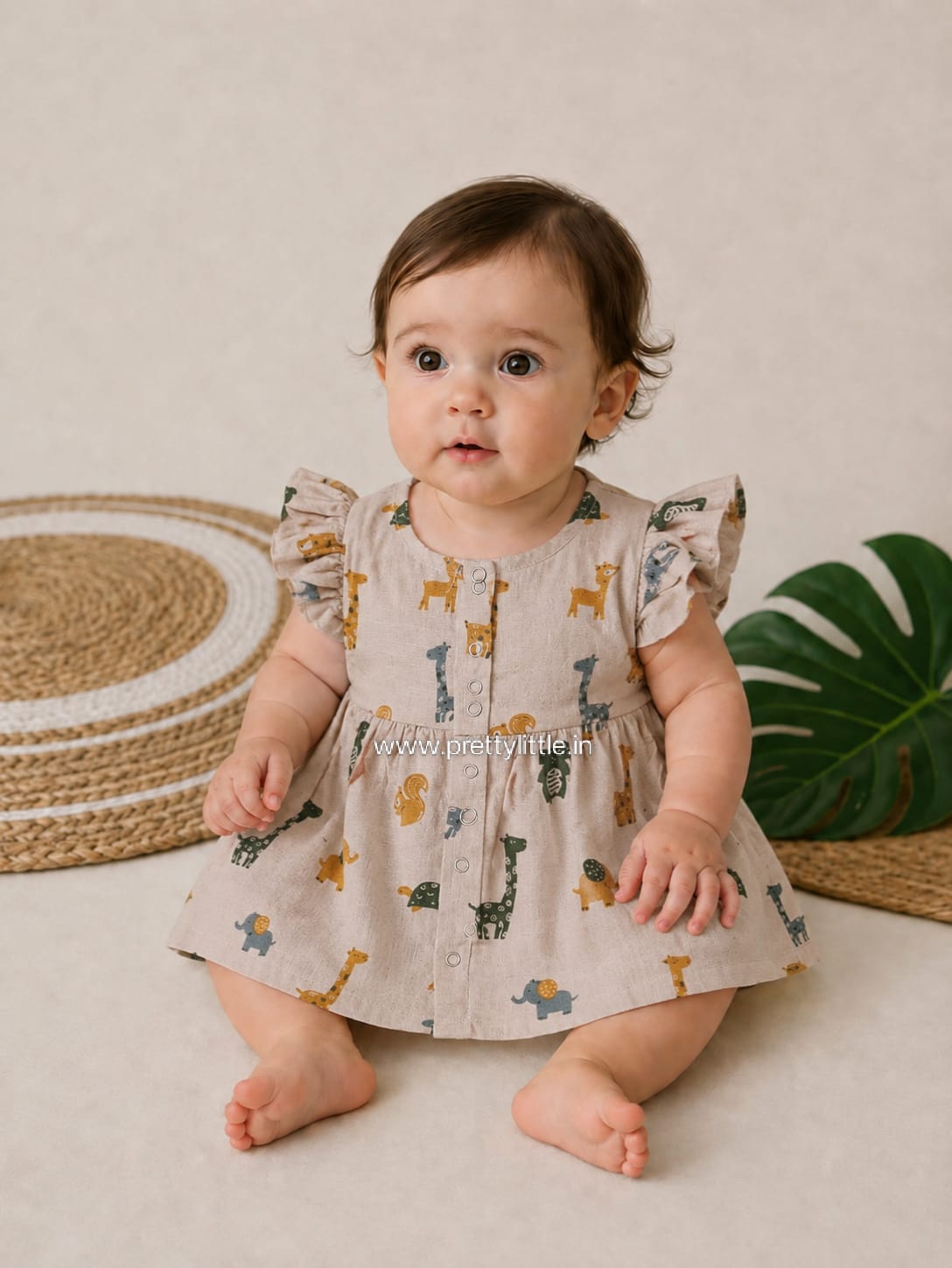 Pretty Little cloud  Muslin Baby Frock | 0–2 Years | Soft & Breathable
