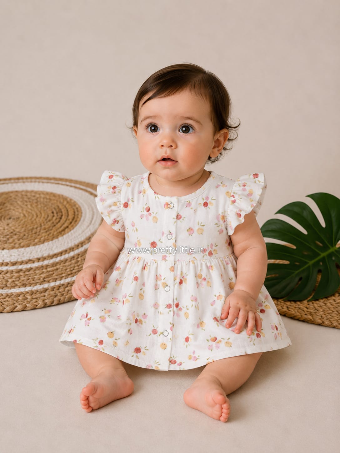 Pretty Little cloud  Muslin Baby Frock | 0–2 Years | Soft & Breathable
