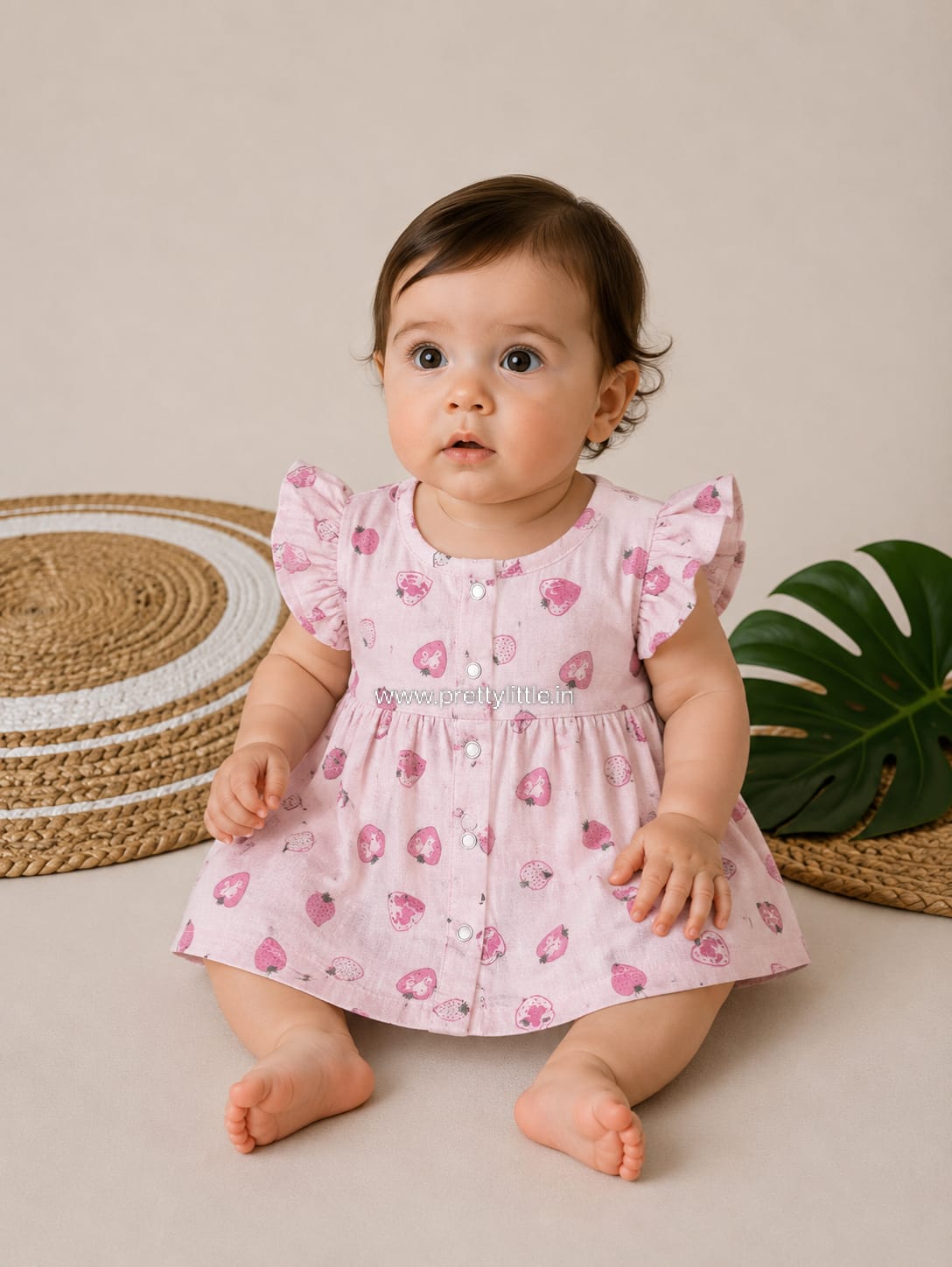Pretty Little cloud  Muslin Baby Frock | 0–2 Years | Soft & Breathable
