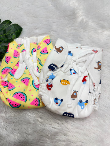 Combo Dry Feel Reusable Langot | Washable Padded Nappy | Combed Cotton | 0–3 Months (pack of any  2)