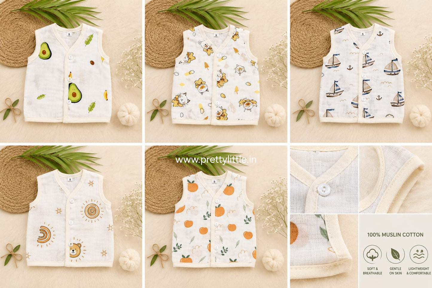 Combo Pack of Muslin Jablas for Babies ( best 5 dispatched)