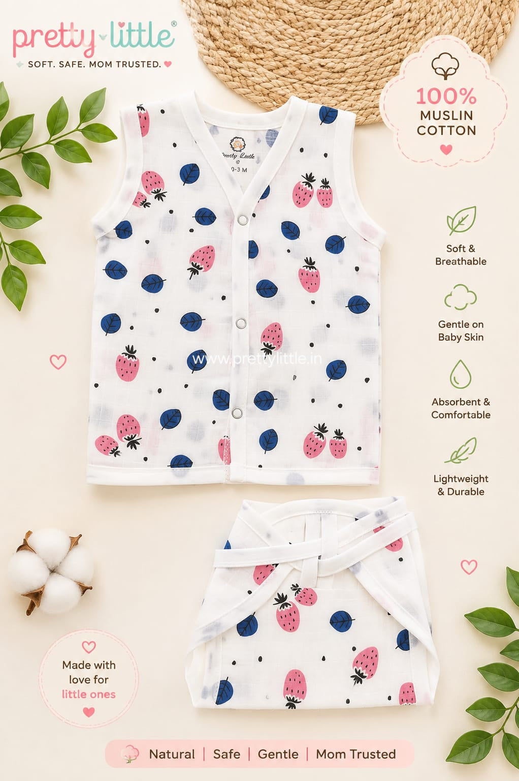 Little Love Muslin Jabla & Langot Nappy Set