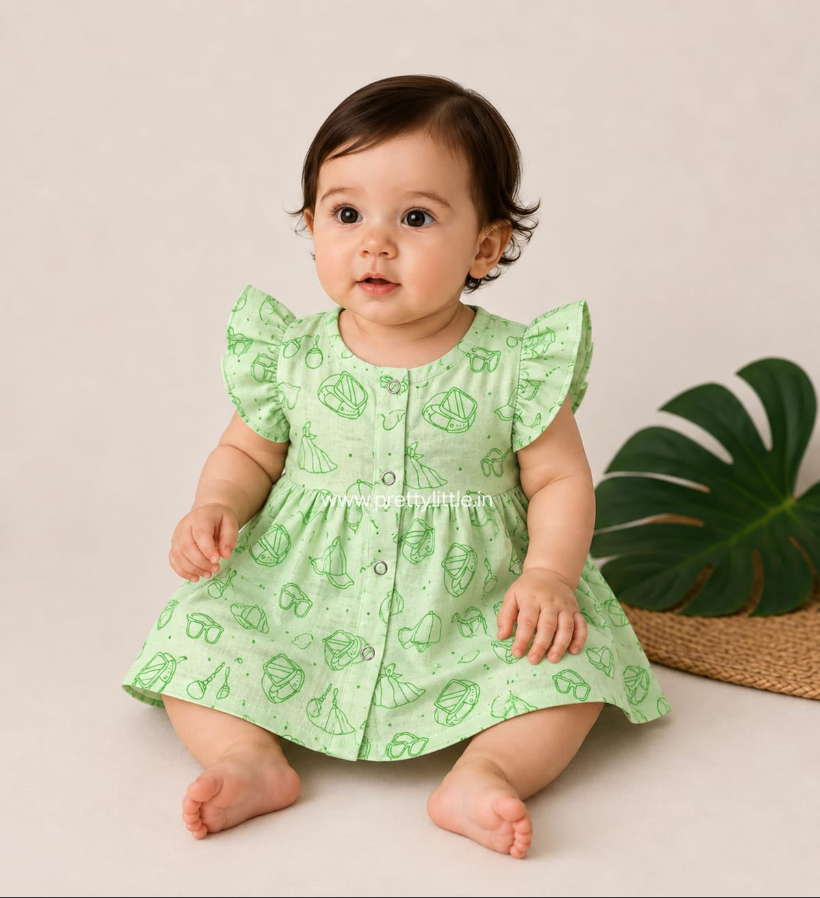 Pretty Little cloud  Muslin Baby Frock | 0–2 Years | Soft & Breathable