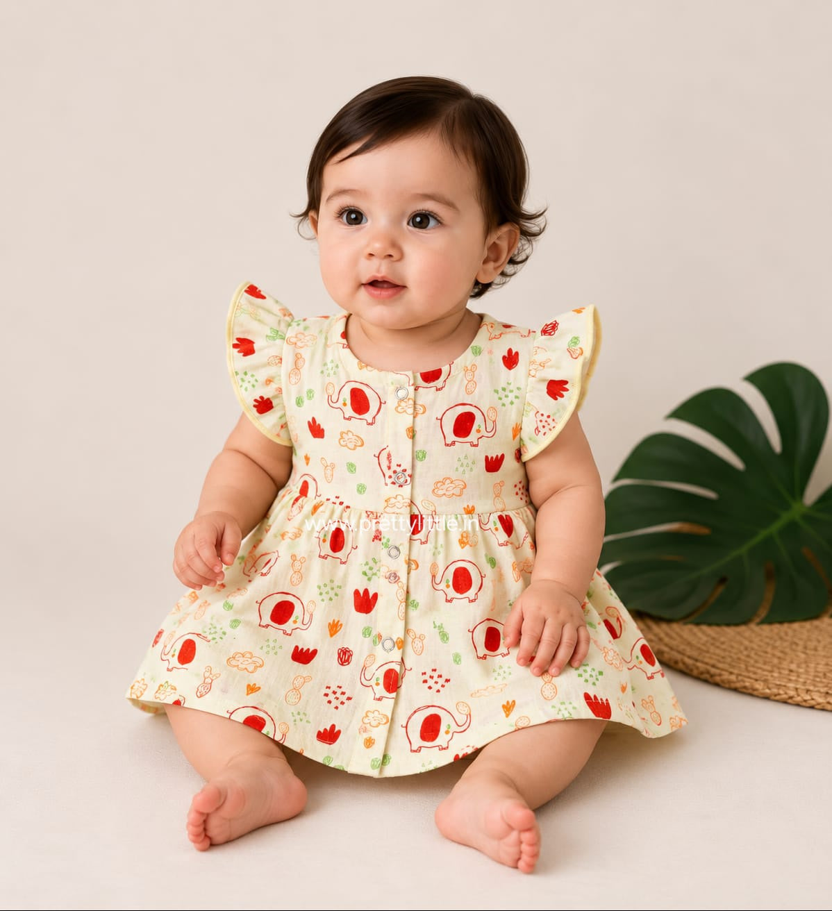 Pretty Little cloud  Muslin Baby Frock | 0–2 Years | Soft & Breathable