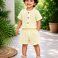 Crinkled Muslin Co-ord Set | Unisex Kids Wear – Up to 4 Years