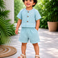 Crinkled Muslin Co-ord Set | Unisex Kids Wear – Up to 4 Years