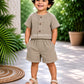 Crinkled Muslin Co-ord Set | Unisex Kids Wear – Up to 4 Years
