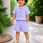 Crinkled Muslin Co-ord Set | Unisex Kids Wear – Up to 4 Years