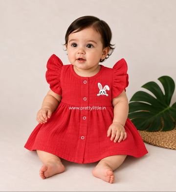 Cloud Soft Crinkled Muslin Frock