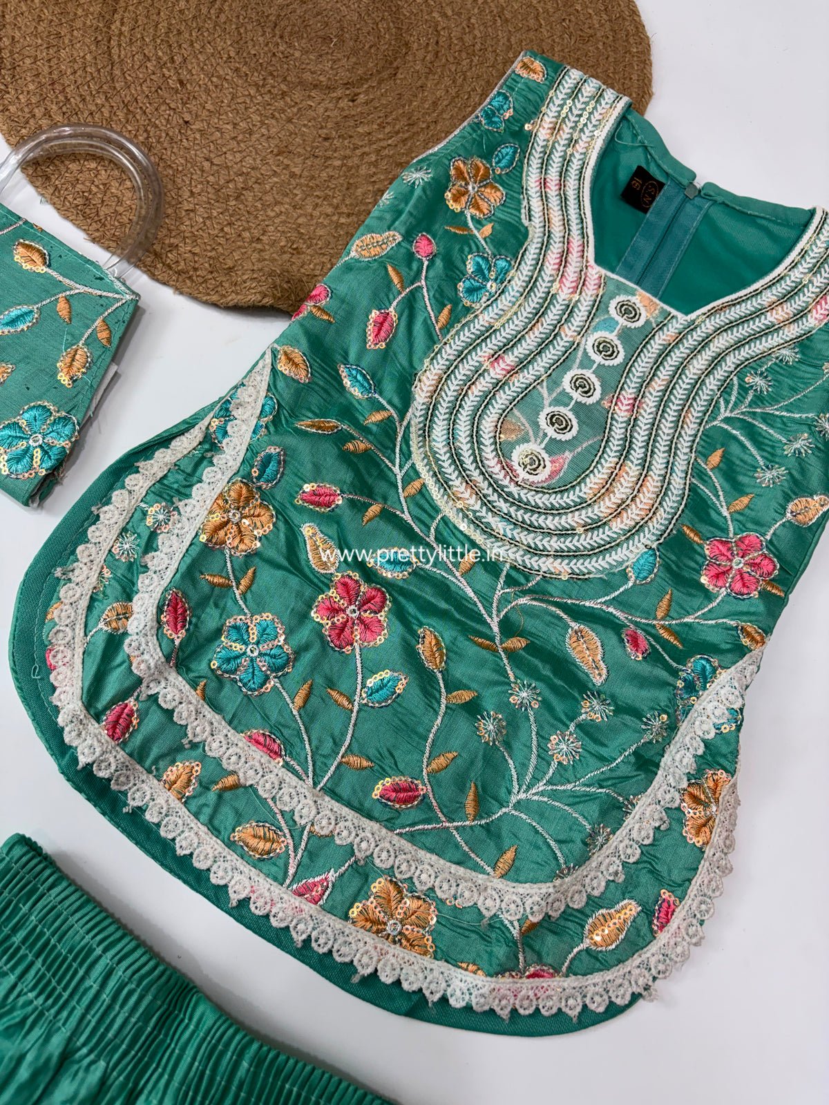 Aaradhya Festive Embroidered Sharara Set – 2 to 4 Years