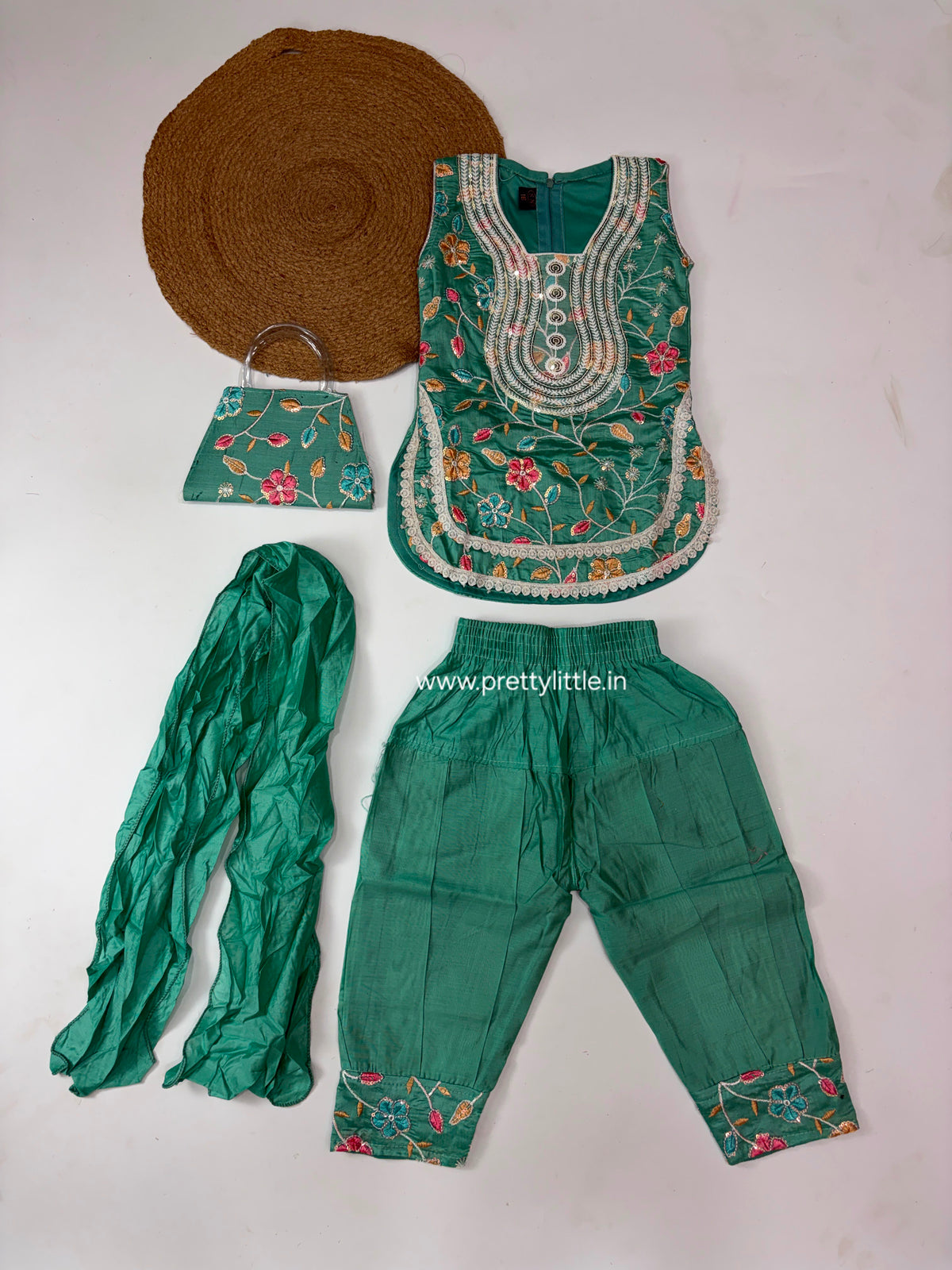 Aaradhya Festive Embroidered Sharara Set – 2 to 4 Years