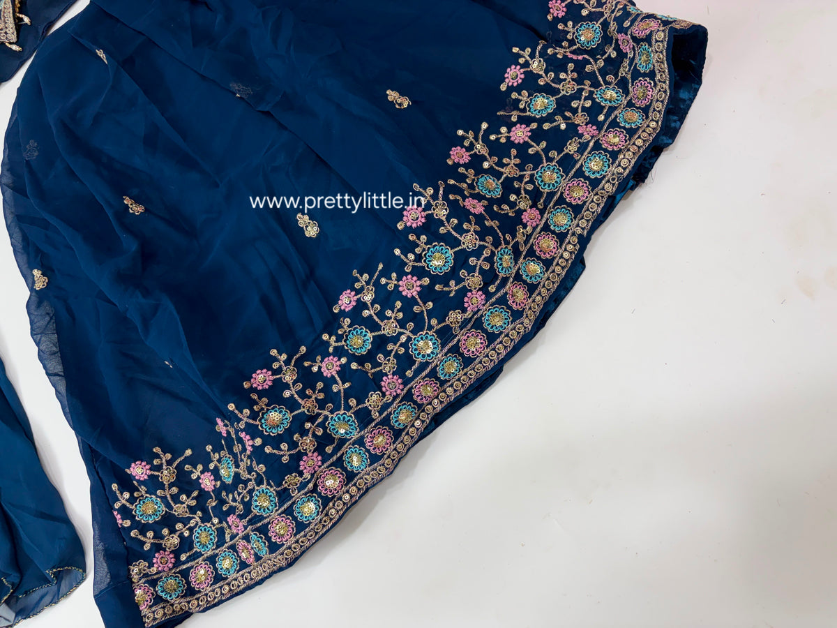 Meher Royal Floral Embroidered Lehenga Set – 1 to 2 Year  2-3 year