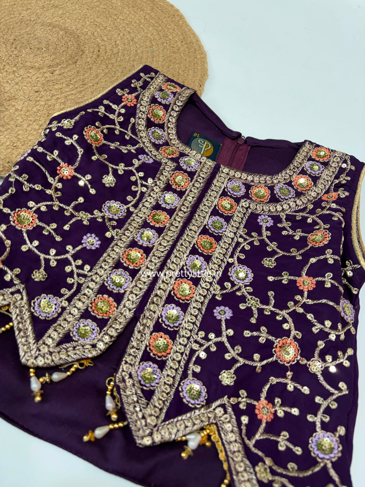 Meher Royal Floral Embroidered Lehenga Set – 1 to 2 Year  2-3 year