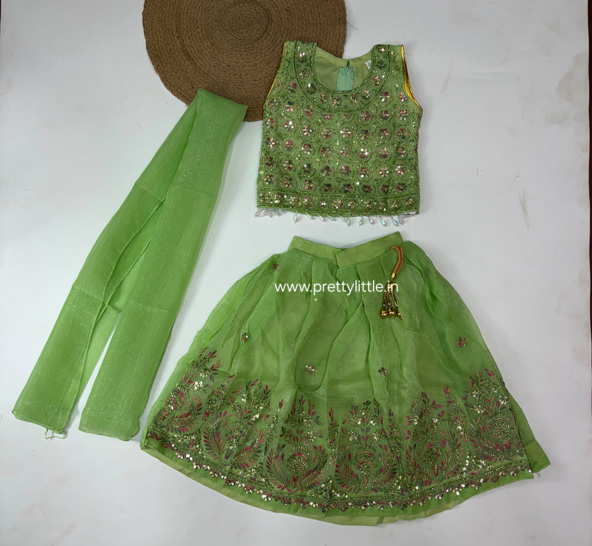 Ishani Festive Mirror Work Lehenga Set