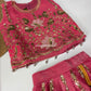 Avyanna Teal Floral Embroidered Lehenga Set – 3 to 9 Years