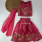 Avyanna Teal Floral Embroidered Lehenga Set – 3 to 9 Years