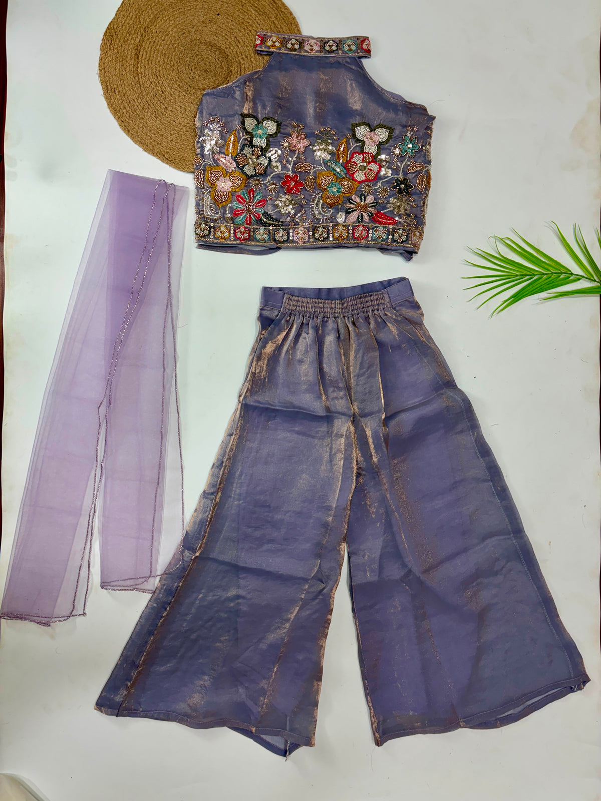 Inaya Floral Festive Palazzo Set | Girls Ethnic Wear ✨
