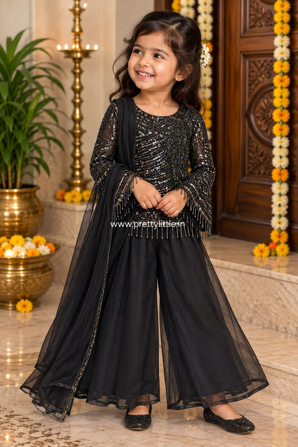 Zaira Sequin Stunning Sharara Set | Girls Festive & Party Wear ✨