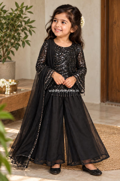Zaira Sequin Stunning Sharara Set | Girls Festive & Party Wear ✨