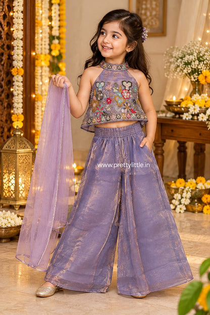Inaya Floral Festive Palazzo Set | Girls Ethnic Wear ✨