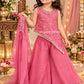 Zivanya Festive Pink Sharara Set – 3 to 9 Years