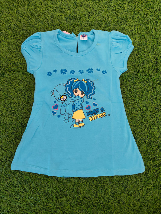 Doll & Girl Print T-Shirt for Girls