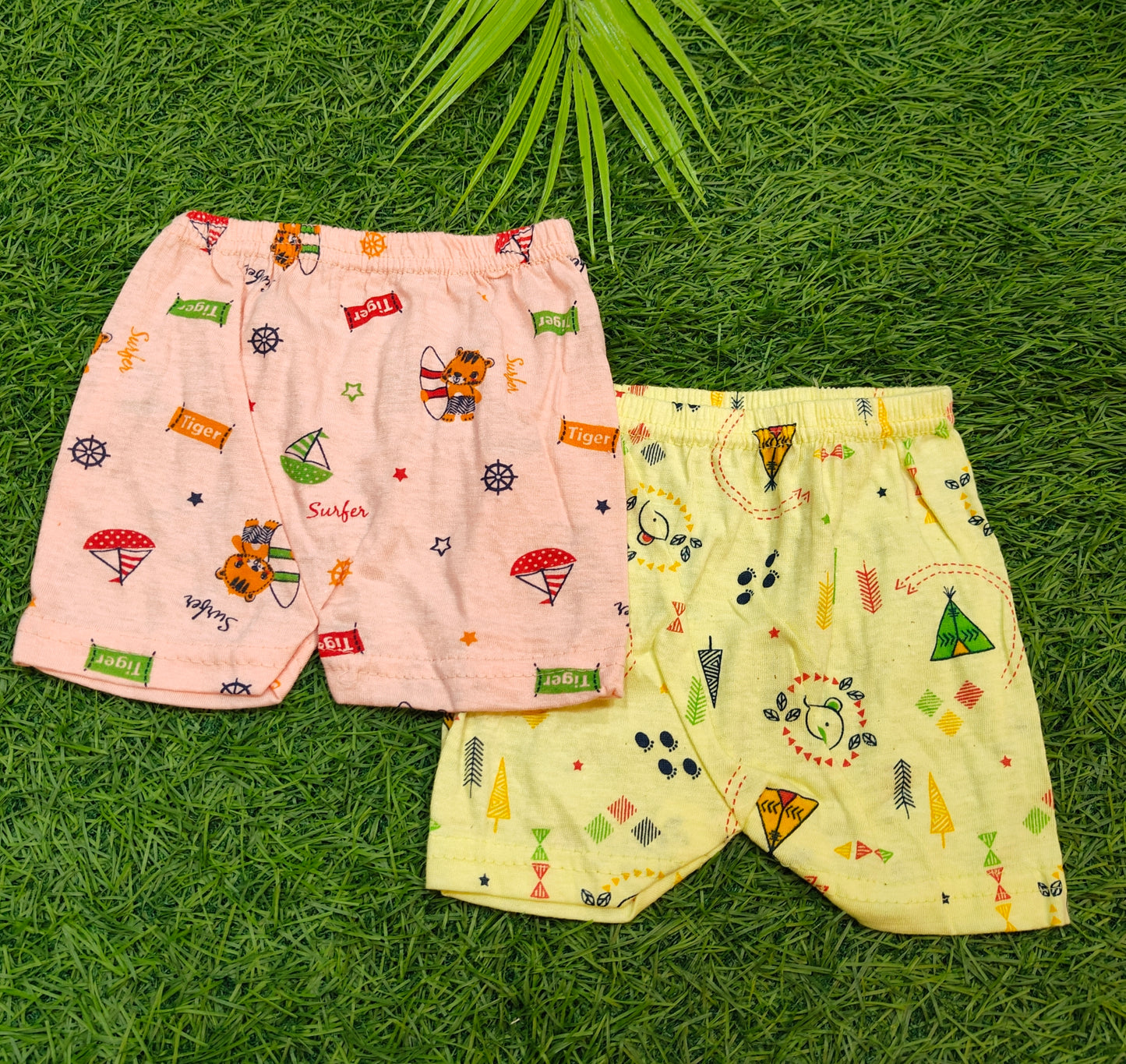 Baby Cotton Shorts (Trousers)- Pack of 8 (0-6 Months)