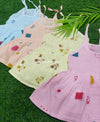 Color muslin  knot frock combo pack (best 4 dispatched)(0-3m)