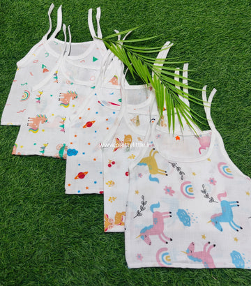 Combo Pack of Muslin top knot Jablas for Babies ( best 5 dispatched)