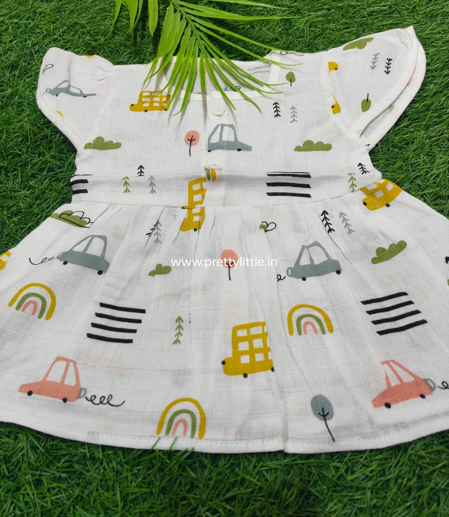 Butterfly muslin cute frock combo pack (0-6m)