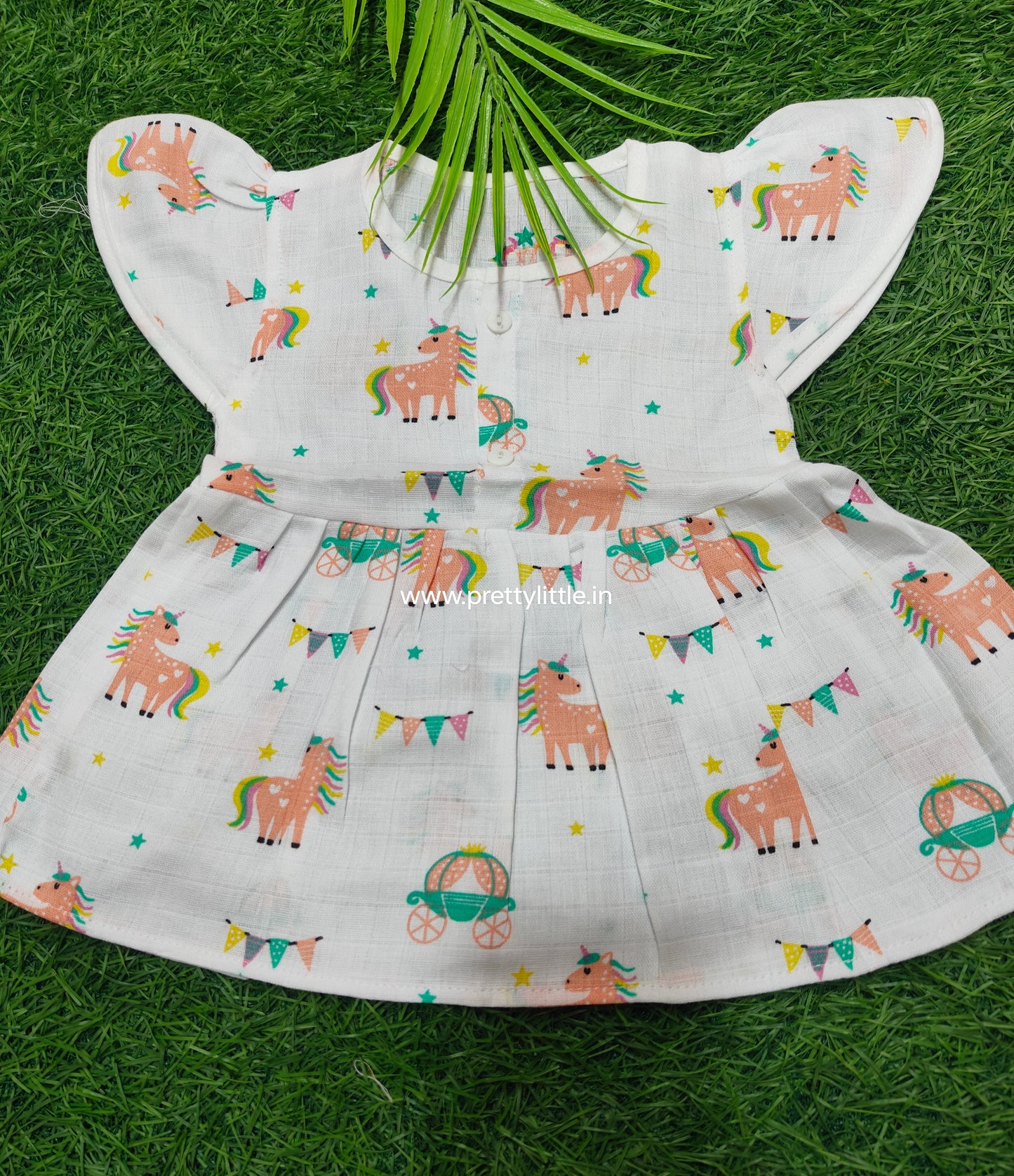 Butterfly muslin cute frock combo pack (0-6m)