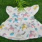 Butterfly muslin cute frock combo pack (0-6m)