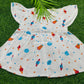 Butterfly muslin cute frock combo pack (0-6m)