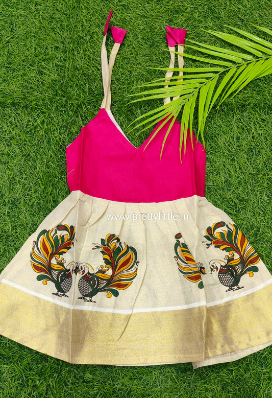 Kerala Model Frock for Baby Girls (0-8 Months)