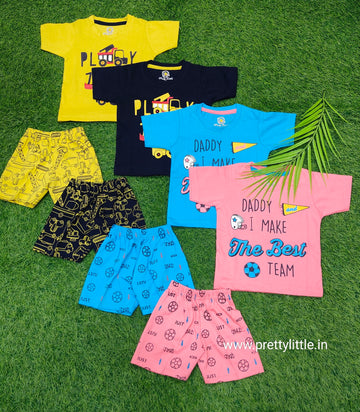 Summer Cool Co-ords – Breezy, Comfy & Adorably Stylish!" (Pack of 4)