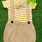 Stylish Dungri Baby Outfit with Suspenders, Bow Tie