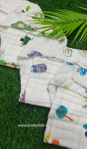 Muslin Diaper Nappy Combo Pack (Set of 3) (best 3 dispatched )- Soft, Breathable, and Reusable
