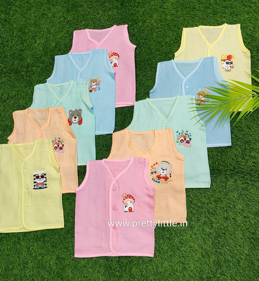 Combo Pack of color Muslin Jablas for Babies ( best 10 dispatched) (0-8M)