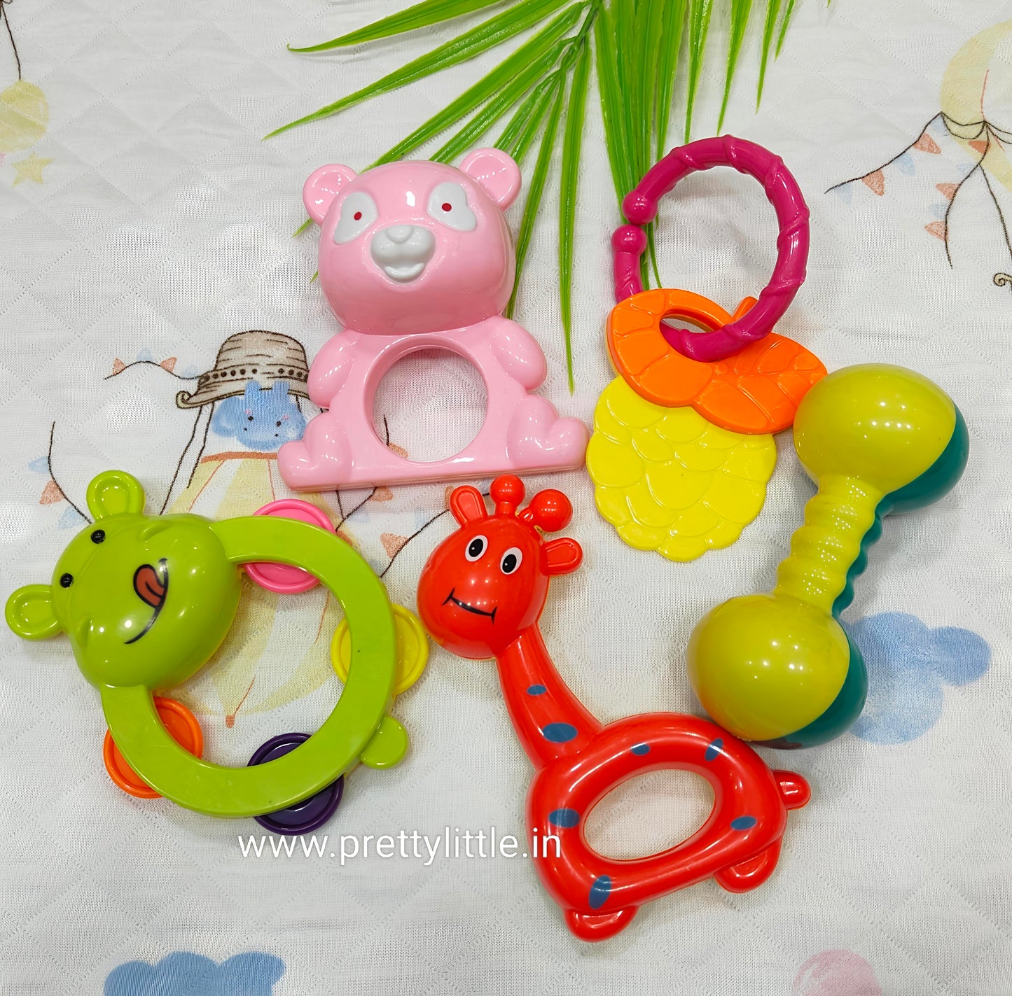 Baby Rattle & Teether Set (7Pcs) - Fun & Soothing