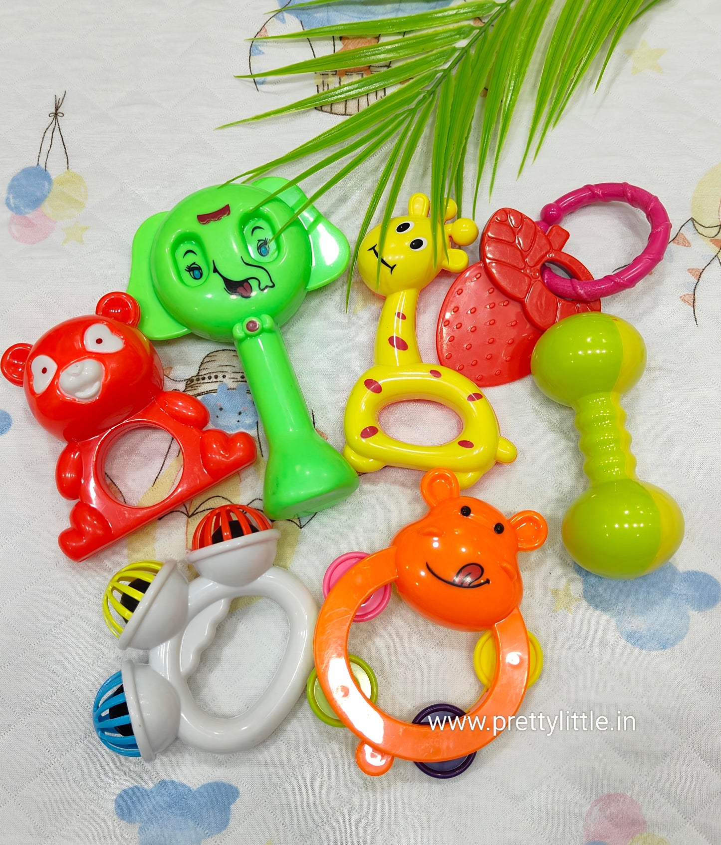 Baby Rattle & Teether Set (7Pcs) - Fun & Soothing