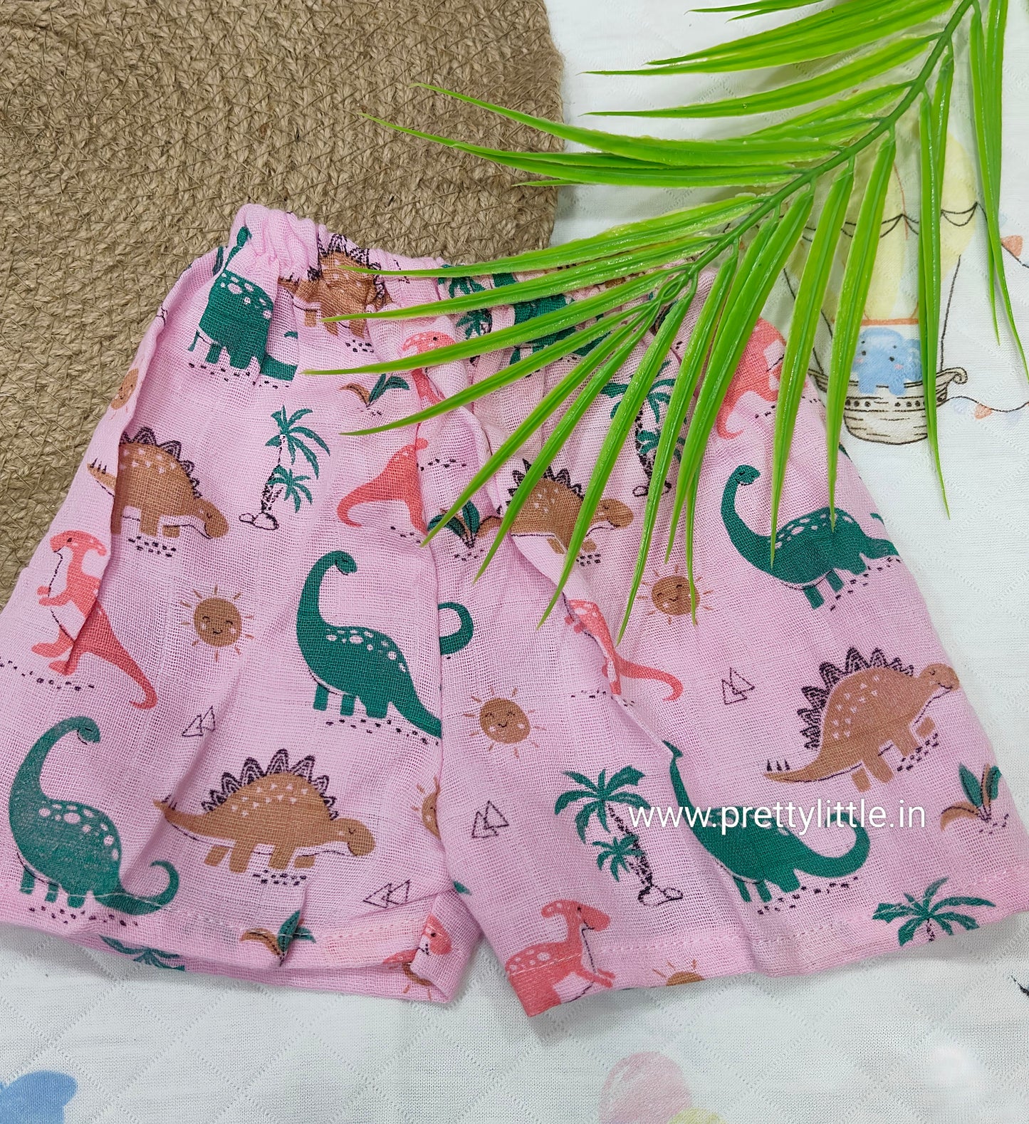 Muslin Cotton Shorts Combo – Set of 4 Soft & Breathable Baby Trousers