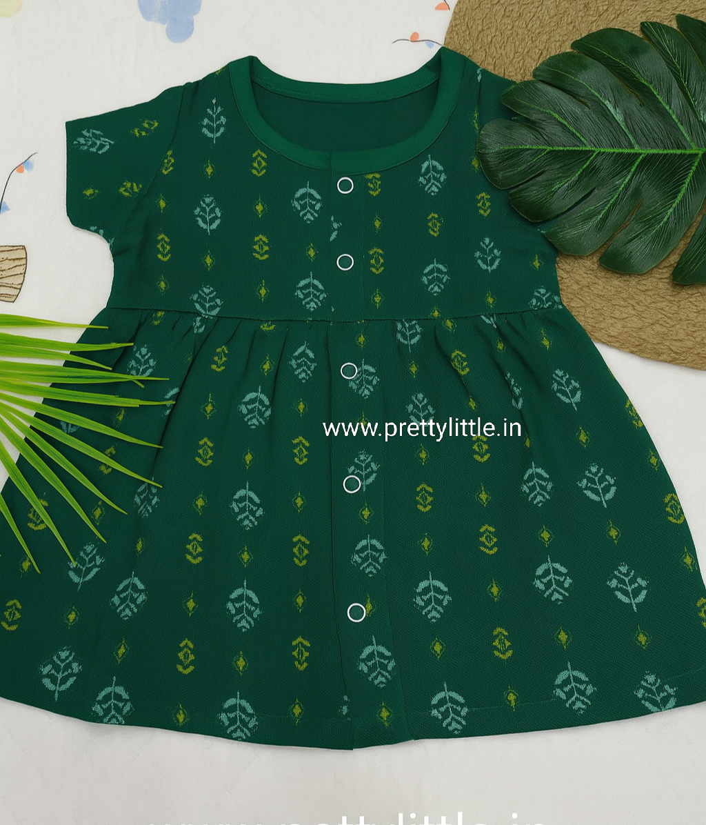 Pretty Little cutest Muslin Baby Frock | 0–2 Years | Soft & Breathable