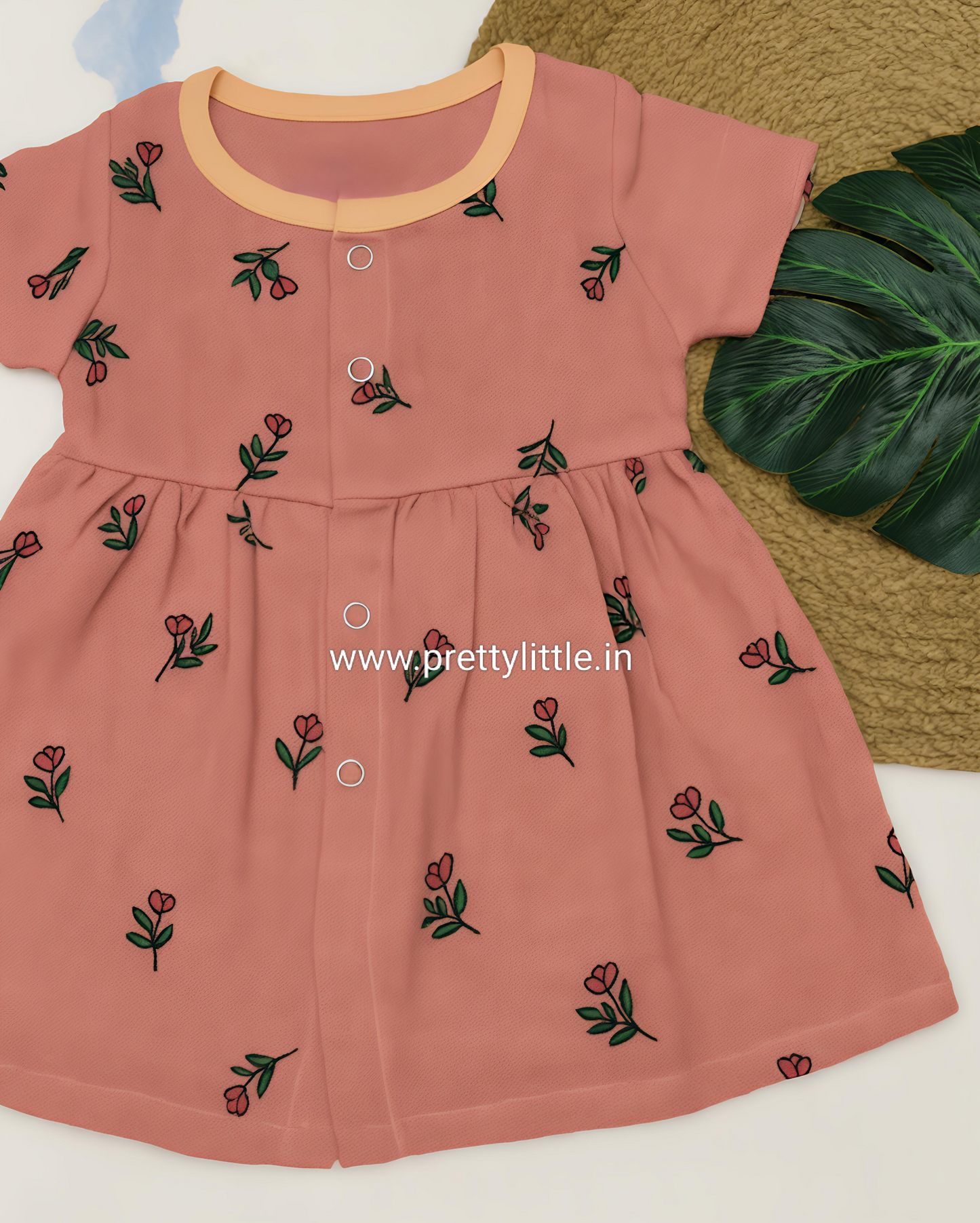 Pretty Little cutest Muslin Baby Frock | 0–2 Years | Soft & Breathable