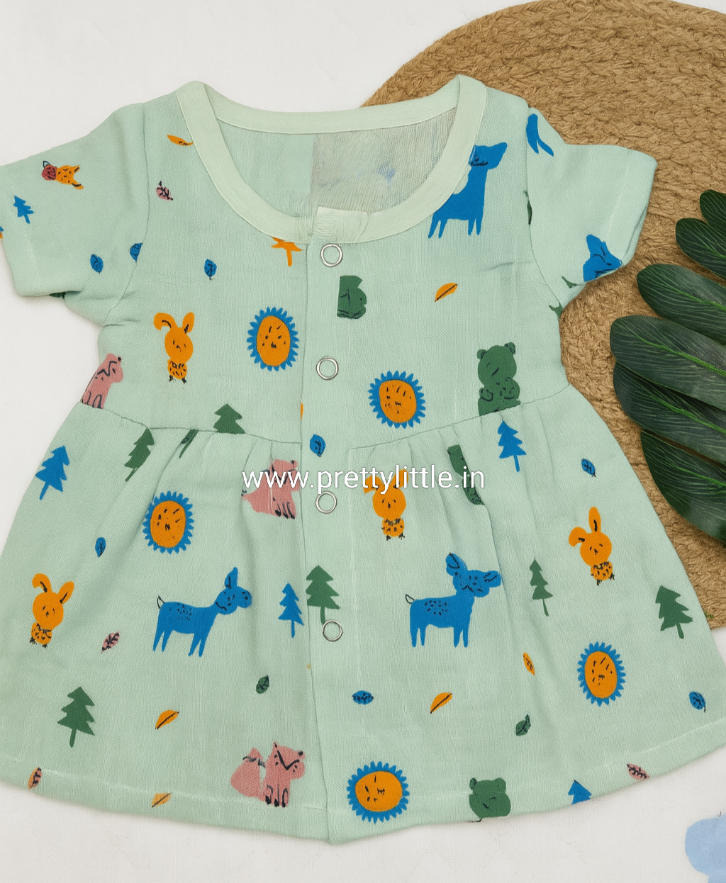 Pretty Little cutest Muslin Baby Frock | 0–2 Years | Soft & Breathable