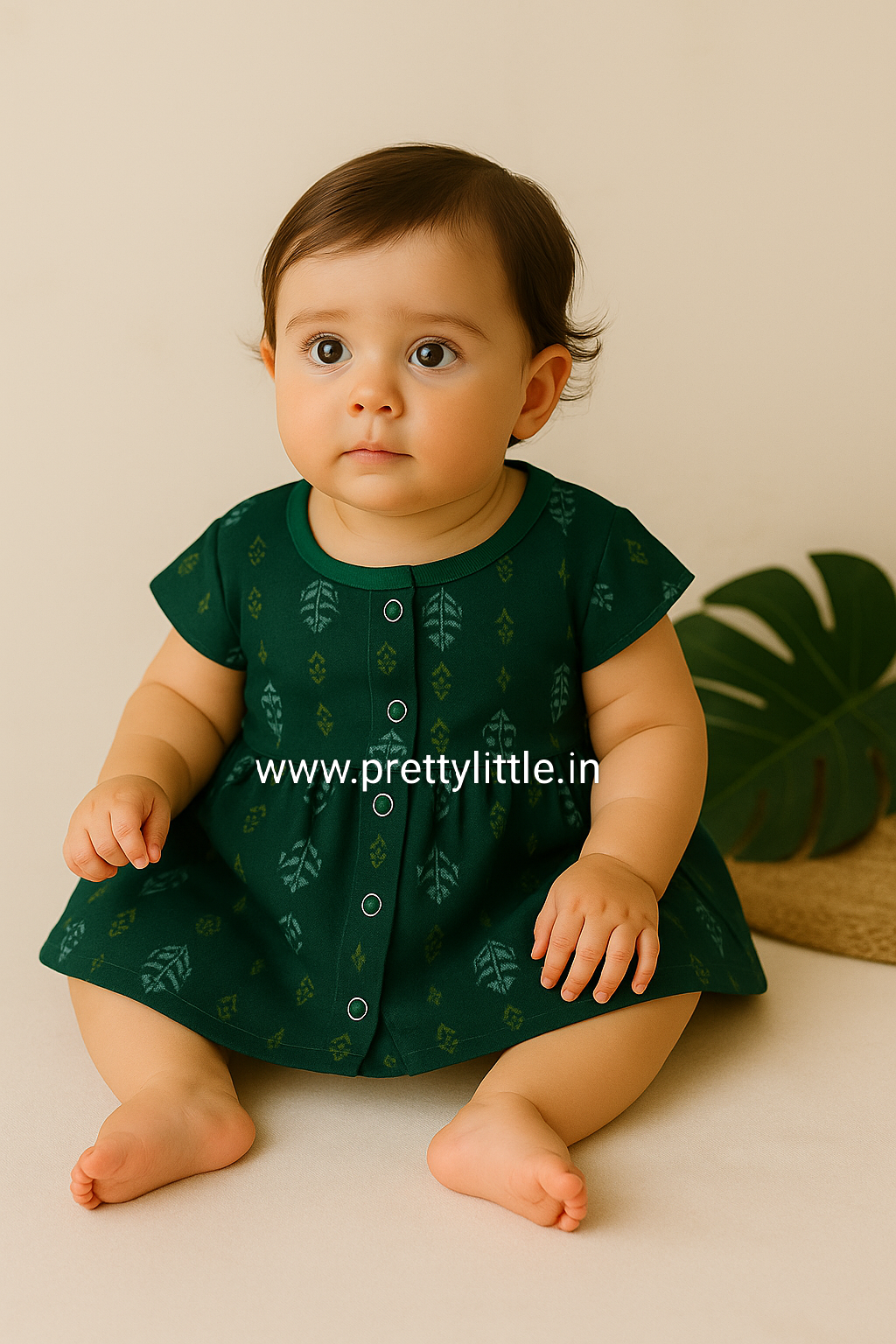 Pretty Little cutest Muslin Baby Frock | 0–2 Years | Soft & Breathable